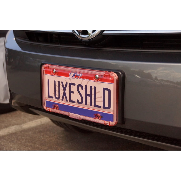 Luxe Shield, Premium Pink License Plate Covers (2-Pack) incl 