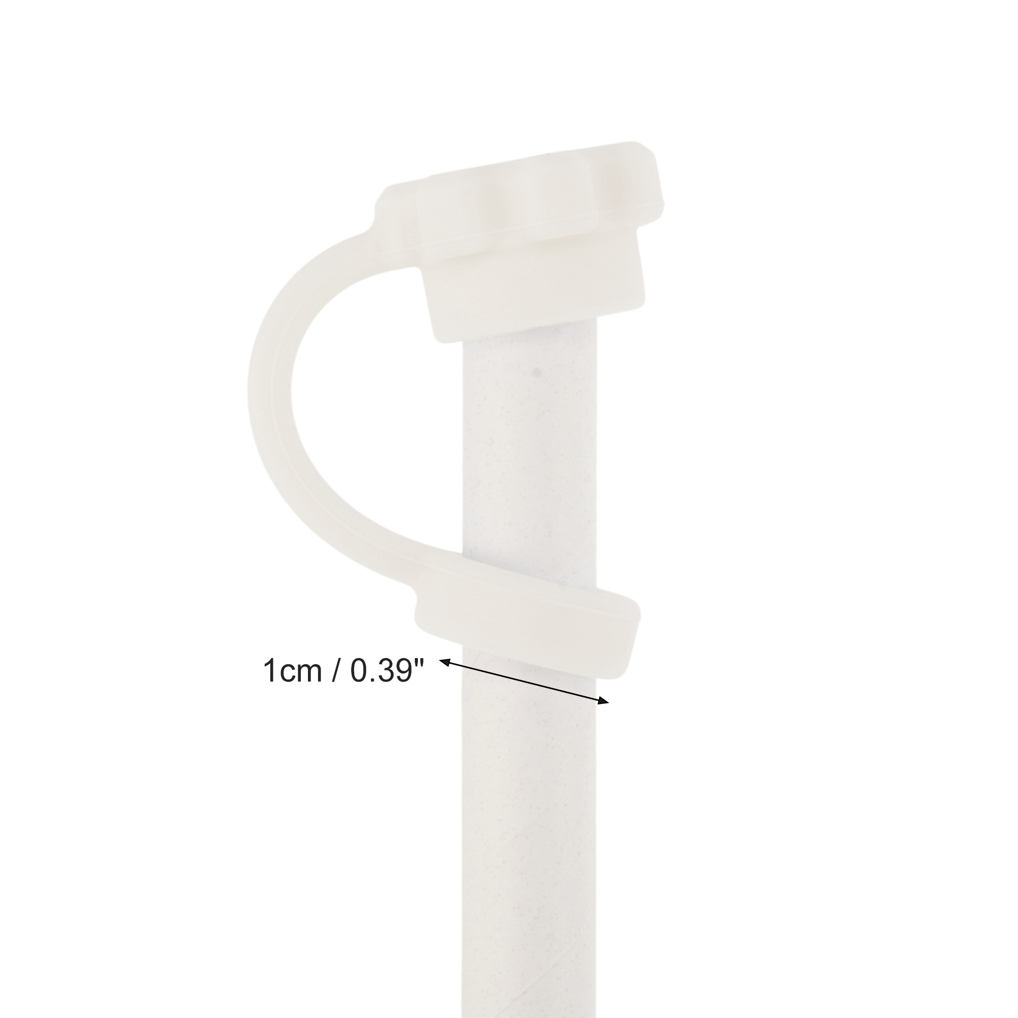 Unique Bargains Durable Dust-Proof 40oz Straw Cover Set of 4 Beige