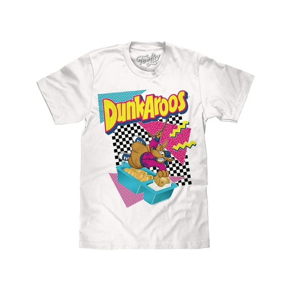 Tee Luv Men's Dunkaroos Cartoon Kangaroo T-Shirt (L)