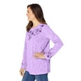 thumbnail image 3 of Woman Within Plus Size Floral Embroidered Sweatshirt Tee, 3 of 6