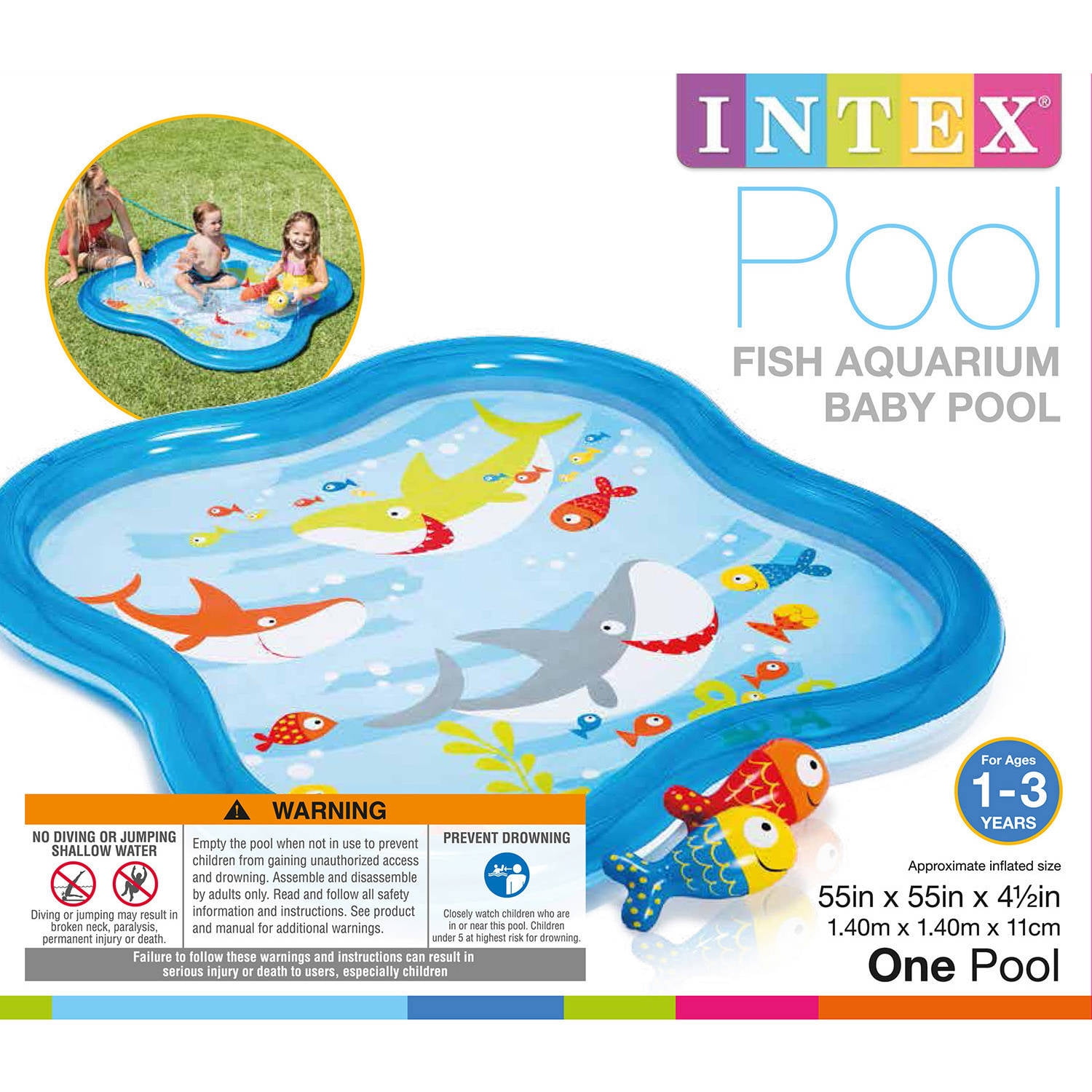 intex square baby pool