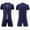 Dark Blue, variant on Baby Boy Outfits 2 Piece Mesh Athletic Short Sleeve Clothing Set Summer Gradient Outdoor Tracksuit Size 1T