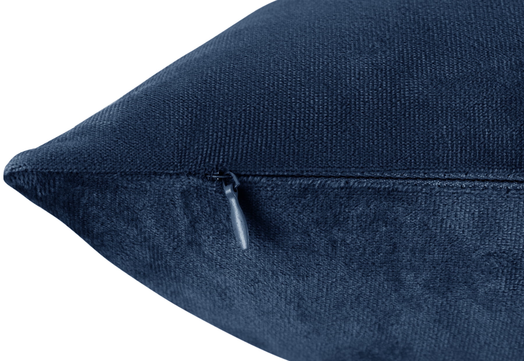 Clara Clark Plush Solid Decorative Microfiber Square Throw Pillow Cover with Throw Pillow Insert for Couch, Navy Blue, 22"x22"", 4 Piece Decorative Soft Throw Pillow Set