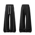 thumbnail image 4 of CONZONE Men's Baggy Sweatpants Wide Leg Sweat Pants for Men Trendy Elastic Waist Solid Y2K Streetwear Joggers Pant With Pockets, 4 of 4