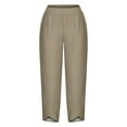 thumbnail image 2 of Zuesphe Womens Casual Pants Cotton Women Capri Pants for Summer Flowy Pants for Women Summer Womens Cargo Pants Tall, 2 of 4