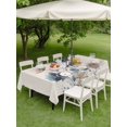 thumbnail image 5 of Outdoor Tablecloth with Umbrella Hole, Navy Blue Floral Spillproof Waterproof Outdoor Table Cover, Watercolor Flowers Farmhouse Linen Patio Tablecloths for Party Picnic Camping, Rectangle 52"x70", 5 of 9