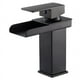 thumbnail image 1 of Grifo de lavabo de cuatro lados de cobre fino, grifo de cascada de boca ancha con pintura negra, lavabo de baño, grifo mezclador frío y caliente, 1 of 5