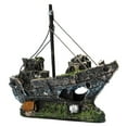 thumbnail image 3 of Ship Boat View Aquarium Rockery Hiding Cave Tree Fish Tank Ornament Decoration, 3 of 3