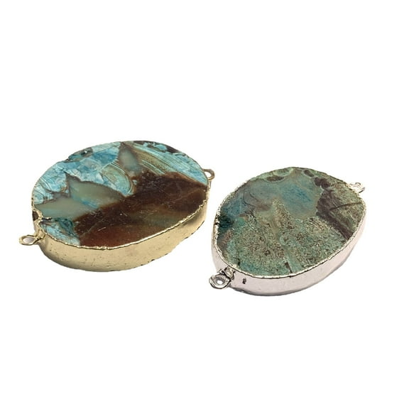 Natural Ocean Agate Stone Pendant  Handcrafted Gemstone Jewelry for Halloween, Meditation, or Gift