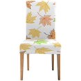 thumbnail image 2 of RYLABLUE Fall Autumn Color Leaves Stretch Chair Cover Protector Seat Slipcover for Dining Room Hotel Wedding Party Set of 4, 2 of 5