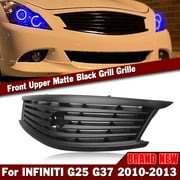 Front Car Bumper Grille Grill For Infiniti G37 G25 2010-2013 Q40 4 Door Sedan Matte Black