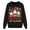 Women-Black, variant on Fiaer Christmas with Family Sweatshirts Funny Santa Graphic Xmas Pullover Long Sleeve Trendy Crew Neck Comfort Holiday Tops Men XL