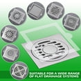 thumbnail image 4 of 80 Pack Disposable Shower Drain Hair Catcher Square, 4.1 In Mesh Drain Covers Stickers, Flat Shower Hair Trap Stopper Collector Filter for Bathroom Laundry Bathtub Sink Kitchen White, 4 of 7