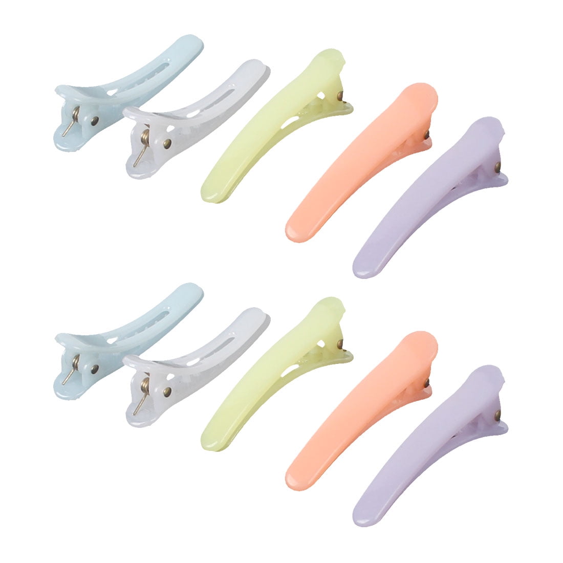 Hairdressing Plastic Spring Loaded Barrette Hairclip Clamp Hair Clip