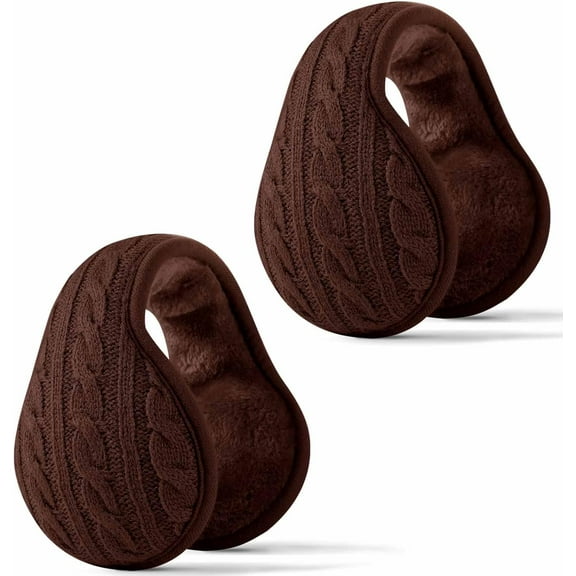 2Pcs Ear Muffs For Winter Men Women, Fleece Ear Warmers Winter Warm Earmuffs For Cold Winters Adjustable