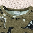 thumbnail image 5 of TOWED22 Toddler Kids Baby Boy Clothes Summer 2pcs Dinosaur Print Round Neck Short Sleeve Top Shirt Elastic Waist Pattern Shorts Outfits(AG,9-12 M), 5 of 6