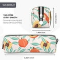 thumbnail image 3 of Yiaed Peach Print Leather Pencil Case - Leather Pen Pencil Holder - Elegant & Practical Pencil Pouch for Work & Office, 3 of 7