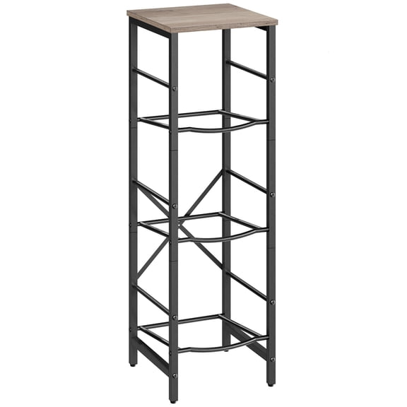 Water Jug Rack, Water Bottle Holder, 5 Gallon Water Jug Rack, 3-Tier Water Cooler Storage Rack, Water Dispenser Stand, for Kitchen, Living Room, Office, Greige and Black BG01ST01