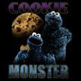 thumbnail image 2 of Men's Sesame Street Cookie Monster Retro Portrait  Graphic T-Shirt, 2 of 5