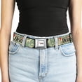 thumbnail image 5 of IT Belt, Seatbelt Buckle Belt, It Welcome To Derry Forest Scenery and Logo Beige Greens, 30 to 44 Inches, 5 of 8