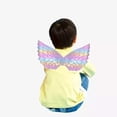thumbnail image 3 of 2pcs Kids Angel Wings Cosplay Props Halloween Party Costumes Angel Wings Performance Dress Accessories For Halloween, Wedding, Festival (Rainbow Color), 3 of 4