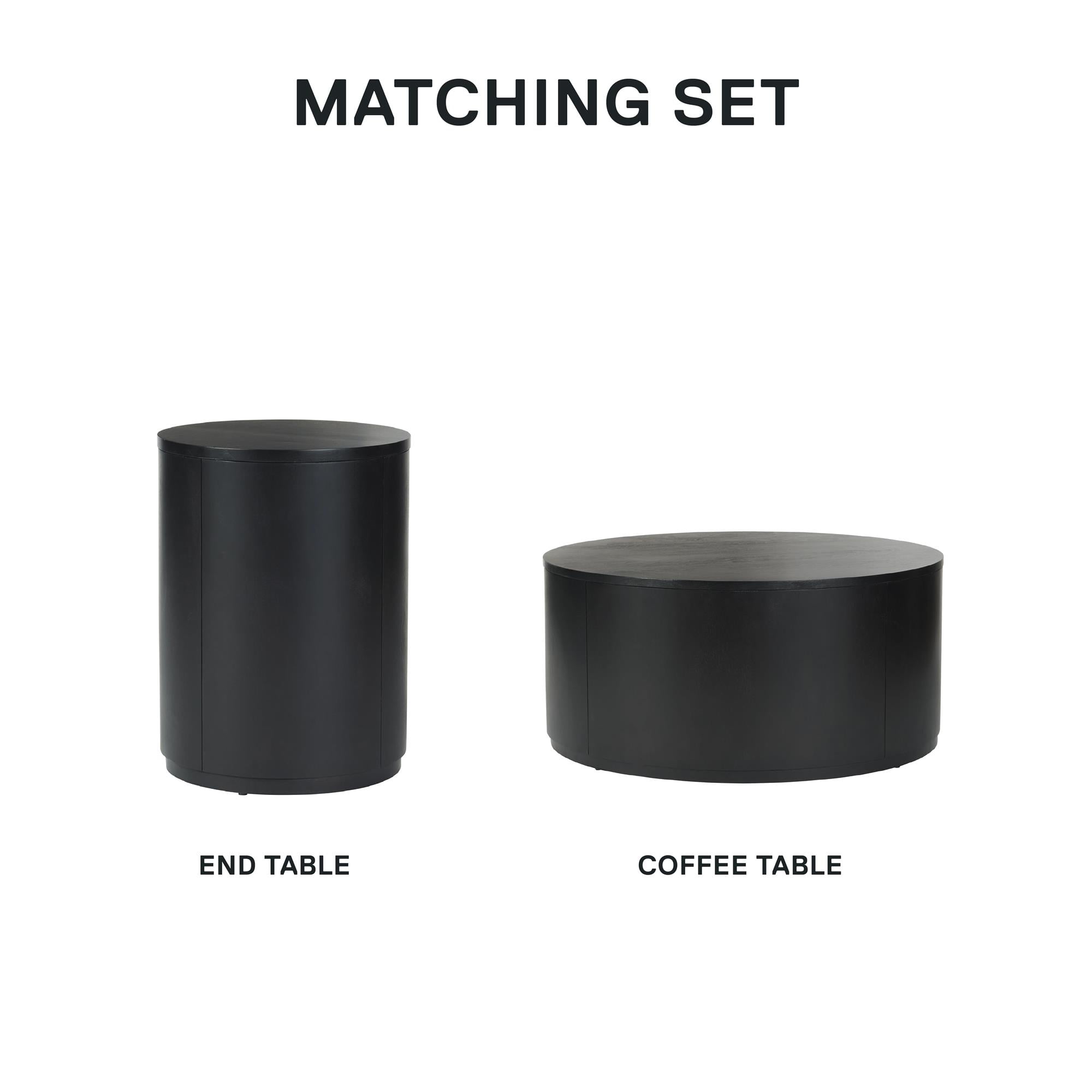 Better Homes & Gardens Miller Drum End Table, Black