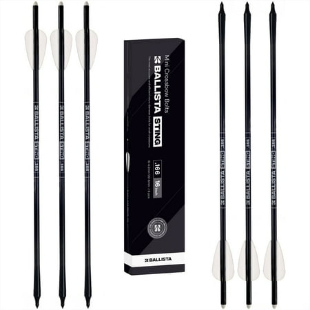 Ballista 16 Sting Micro Diameter Crossbow Bolts Carbon Arrows OD 6.0mm – Pack of 6