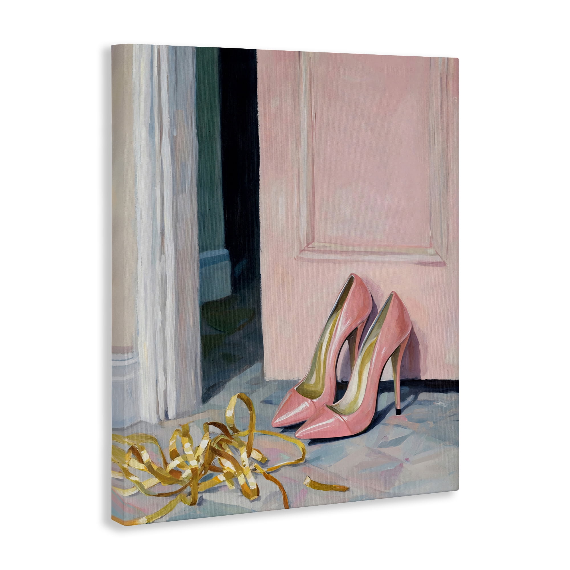 Stupell Industries Pink High Heels & Tinsel Canvas Wall Art, design by The Prints Vibe