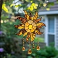 thumbnail image 6 of Sun Catcher Window Hanging - 5.9 x 5.9 Inch Acrylic Suncatcher, Rainbow Maker for Garden Patio, Set of 5 Sun Face Designs with Chain, 6 of 8