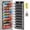 Black & Clear, variant on 10-Tier Over the Door Shoe Organizer with 18 Travel Shoe Bags & 1 Washing Shoe Bag, Clear Pocket Hanging Shoe Rack