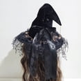 thumbnail image 7 of Slccxzc Witch Pointed Hats, Lace Bow Wizard Hat, Wide Brim Pointed Cap for Women Princess Lolita Witch Headwear Halloween Party Hat, 7 of 7