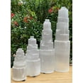 thumbnail image 2 of Selenite Skyscraper Lamp, 6", 8", 10", 12", 16" Tall Selenite Tower Lamp, Natural White Healing Crystal Lamp, Selenite Crystal Lamp, Pick A Size (10"), 2 of 9
