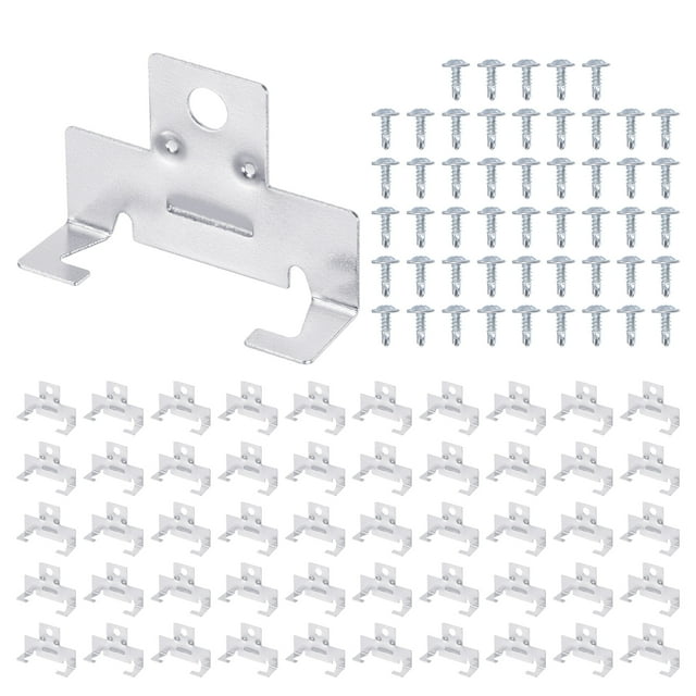 Unique Bargains 100 Pcs Recessed Light Clips, 1.5' x 0.45' Metal Can Recessed Light Housing