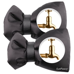 LotFancy Outdoor Faucet Covers, Winter Freeze Protection, 2-Pack