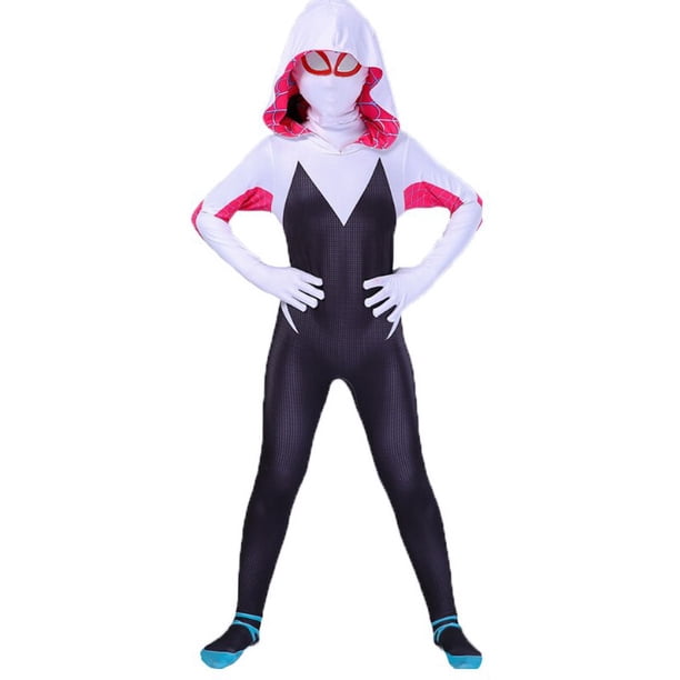 Disfraz de Cosplay de Spiderman, Mono de Halloween, Into The Spider Verse Miles Morales, Niño, Niña Fivean unisex