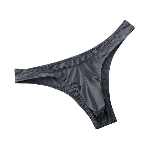 ICHUANYI Men Casual Fashion Solid Stylish Underwear Low Waist Breathable Briefs