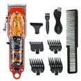 thumbnail image 2 of Cordless Hair Clippers for Men and Shaver  Professional Electric Clippers  Rechargeable Barber Clippers Reciprocating Razor Shaver Set Transparent Hair Trimmer, 2 of 9