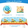 thumbnail image 4 of Ocean Themed Party Paper Plates and Napkins Tablecloth Party Supplies for Hawaii Cartoon Beach Tropical Luau Summer Themed Party Decorations，20 Guests, 4 of 5