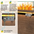 thumbnail image 5 of 51 in. Propane Rectangular Fire Pit Table with LED Light, 50,000 BTU Coating Steel Tabletop Fire Pit (Brown Wood Grain), 5 of 8