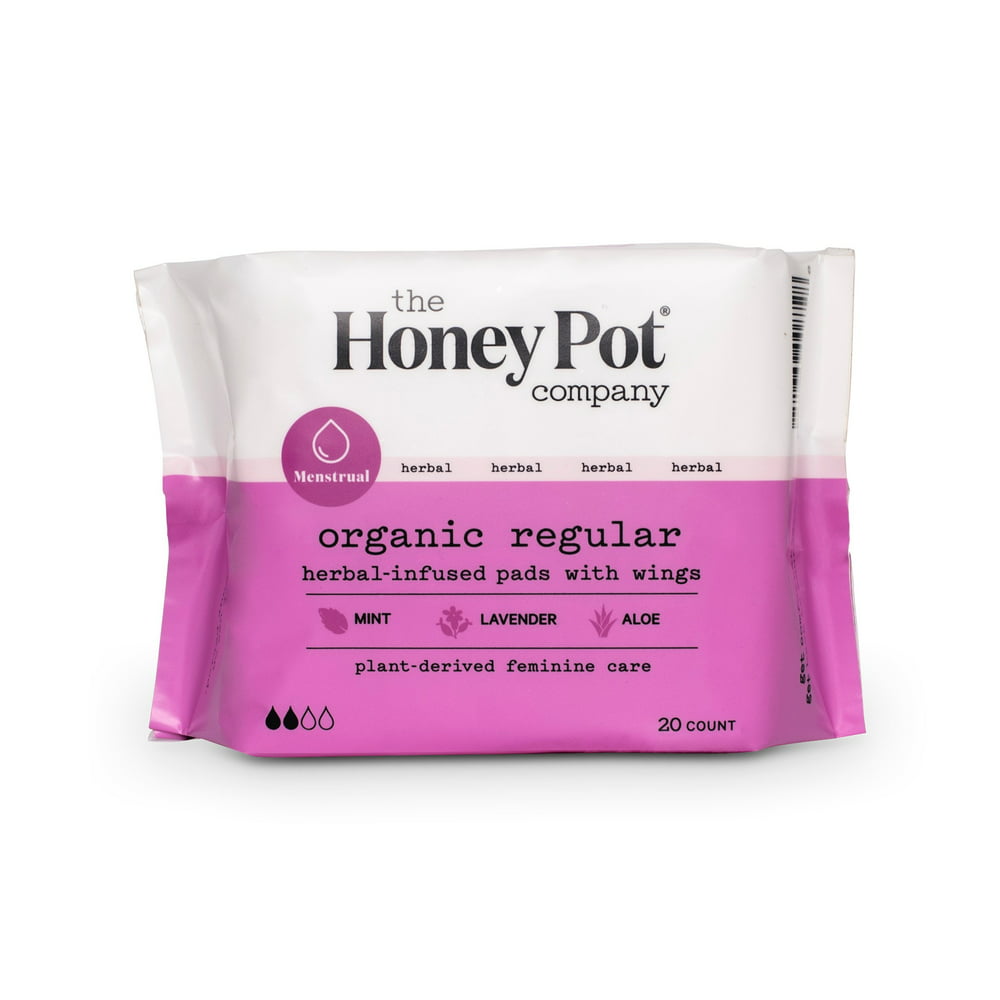 The Honey Pot Company Organic Herbal Regular Pads, 20 Count Walmart