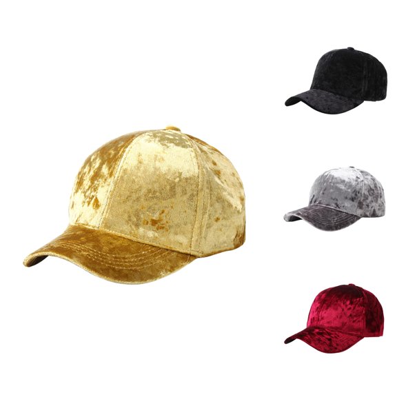 Vrotazzy Female Summer Casual Solid Velvet Baseball Caps Hat Visors