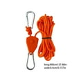 thumbnail image 2 of Herrnalise 4mm Reflective Wind Rope with Metal Pulley, 4m Heavy-Duty Camping Rope for Tents, Hiking (Orange), 2 of 9
