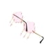 thumbnail image 2 of Gafas de sol Vogacara Rosa Marco de metal Peso ligero para mujer, 2 of 6