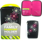 Family Passport Holder RFID Blocking ID Wallet Compact Travel Case Travelon New by Travelon