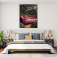 thumbnail image 6 of Mudket Framed Ready to Hang Tropical Jungle Leopard Canvas Wall Art, Pink Floral Cheetah Print Room Decor, Animal Wall Art for Living Room Bedroom Bathroom Bohemian Home Decor - 18"L x 12"W, 6 of 10