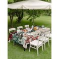 thumbnail image 3 of Outdoor Tablecloth with Umbrella Hole and Zipper, Red Plaid Snowman Christmas Rectangle Table Cloth 60x84 Inch Waterproof Tablecloth, Xmas Tree Rustic Snowflake Picnic Table Cover for Patio Camping, 3 of 7