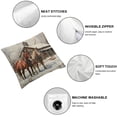 thumbnail image 4 of FANNA Horses Barn Snow Short Plush Pillow Cover 1 Piece Set for Living Room Bedroom Outdoor Garden Sofa Decoration Comfortable Beautiful Practical Winter High-Quality 1PC 20x20in, 4 of 5