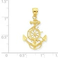 thumbnail image 2 of Beautiful 14K Anchor and Wheel Pendant, 2 of 2