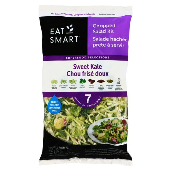 Préparation de salade de légumes en sachet au chou frisé doux d'Eat Smart 12 oz