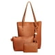 thumbnail image 2 of Bolsa 3 unids/set de bolsos de hombro de Color sólido. bolso de mano para mujer con asa superior (camello) Ehuebsd Nuevos Originales, 2 of 6